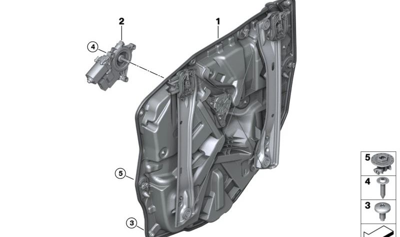 Cierre de cierre OEM 51337955257 para BMW G20, G21, G28, G80, G81, G61, G68, G01, G08, F97, G02, F98, G05, F95, G06, F96, G07, G09. Original BMW.