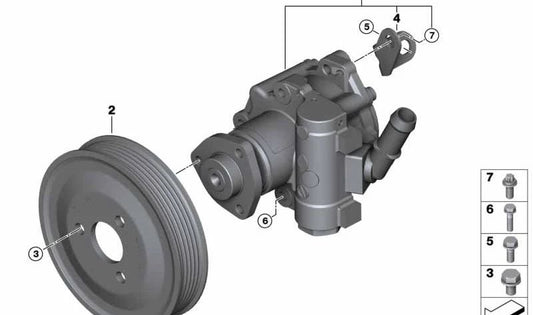 Bomba de asistencia de dirección para BMW E83N (OEM 32413420906). Original BMW