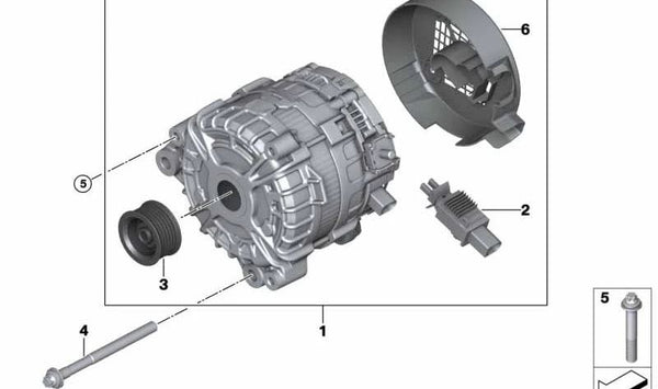 Regulador para BMW Serie 3 G20, G21, G28, Serie 4 G22, G26, Serie 5 G30, G31, G38, Serie 6 G32, Serie 7 G11, G12, Serie 8 G14, G16, X3 G01, X4 G02, X5 G05, X6 G06, X7 G07 (OEM 12318635480). Original BMW