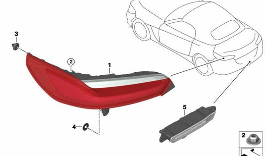 Rear pilot Pompolpes OEM 63217450451 for BMW G29. Original BMW.