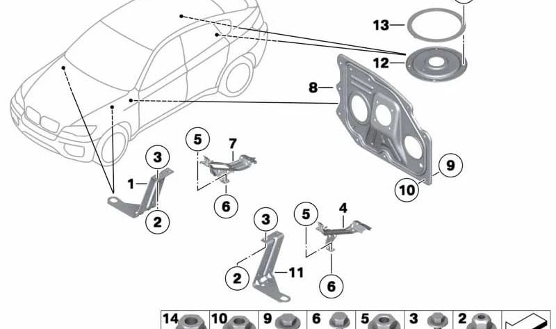 Soporte del módulo del pedal acelerador para BMW X5 E70, F15, F85, X6 E71, F16, F86 (OEM 51717137647). Original BMW