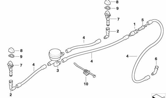 **Boquilla del limpiaparabrisas izquierda OEM 61677117849 para BMW E87. Original BMW.**