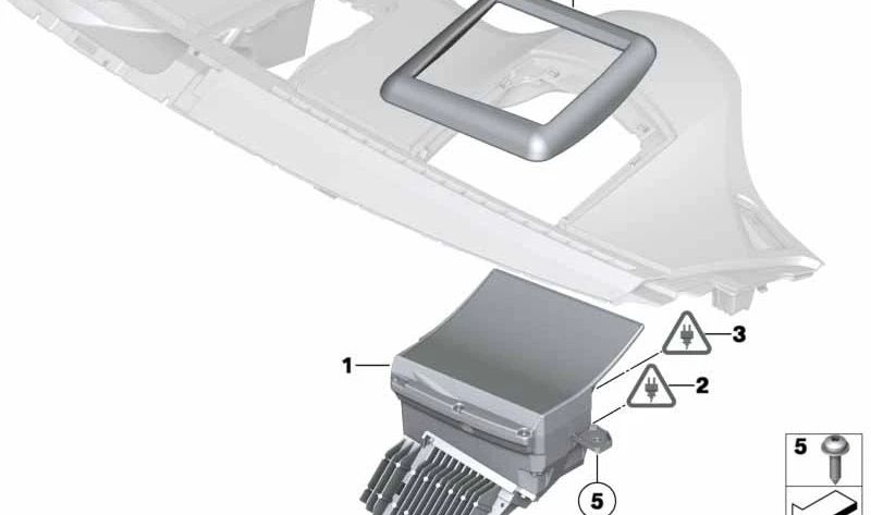 Aislante acústico para Head-Up Display OEM 62309204858 para BMW F10, F11, F18. Original BMW.