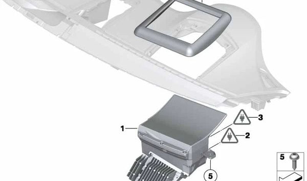 Aislamiento acústico Head-Up Display OEM 62309204859 para BMW F10, F11. Original BMW.