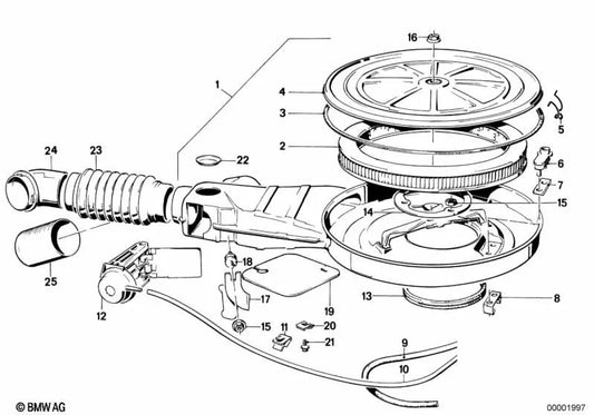 Kontrolventana para BMW E30, E28 (OEM 13721717802). Original BMW.