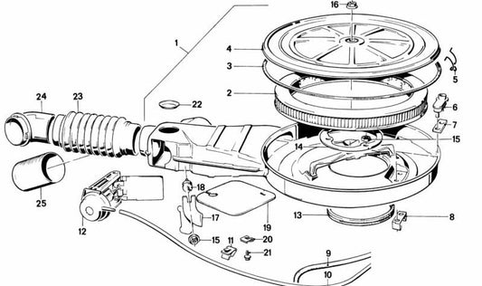 Bügel para BMW Serie 3 E21, E30 Serie 5 E12, E28 (OEM 13711272561). Original BMW