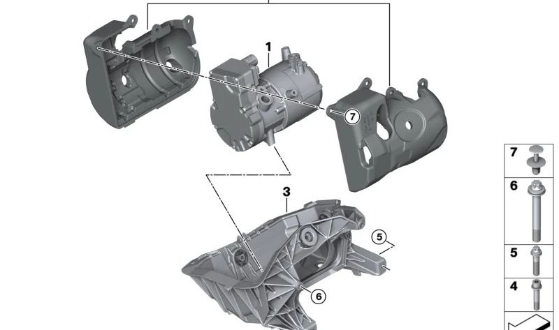 OEM hexagonal screw 07129909840 for BMW G26, U11, U12, U10, U25. Original BMW.