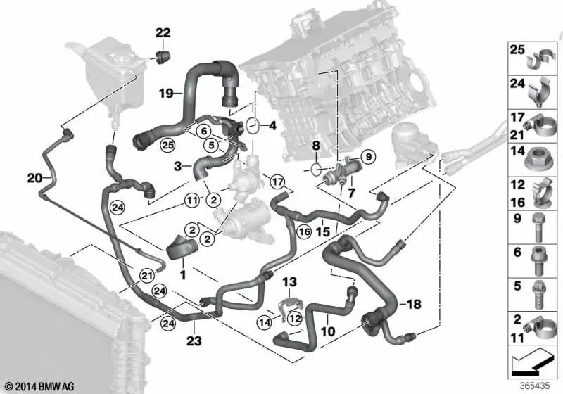 Perfil de sellado para BMW Serie 1 E81, E82, E87, E87N, E88, Serie 3 E46, E90, E90N, E91, E91N, E92, E92N, E93, E93N, Serie 5 E60N, E61N, X1 E84, X3 E83, E83N, Z4 E85 (OEM 11537505806). Original BMW