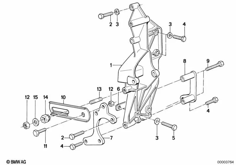 Distanciador para BMW Serie 5 E28, Serie 6 E24, Serie 7 E23 (OEM 12311278163). Original BMW.