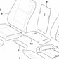 Parte de cojín para soporte de muslo para BMW X5 E70, E70N, X6 E71, E72 (OEM 52107167373). Original BMW