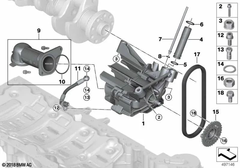 Saugrohr para BMW G12, G12N (OEM 11418623629). Original BMW.