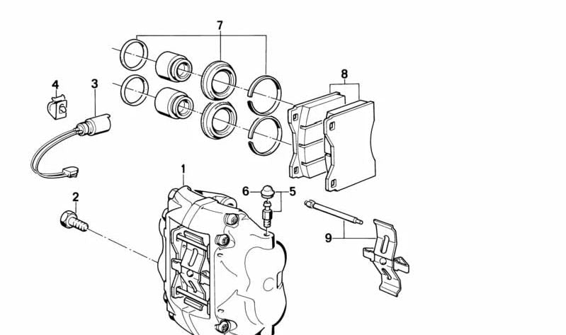 Juego de piezas accesorias para BMW Serie 5 E28, Serie 6 E24 (OEM 34111155712). Original BMW