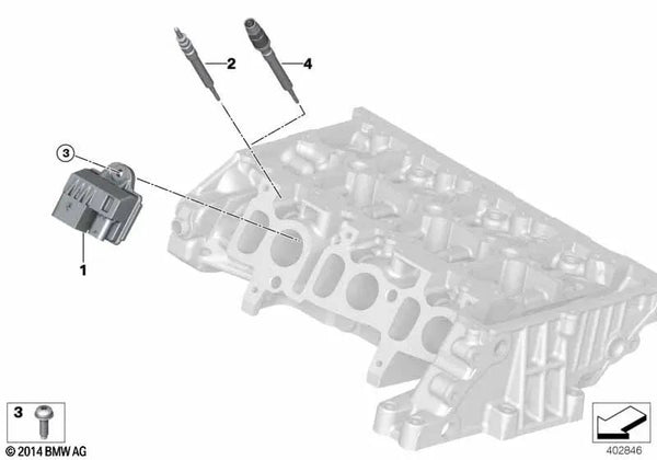 Unidad de Control de Incandescencia para BMW Serie 1 F20N, F21N Serie 2 F45 F45N, F46, F46N, X1 F48, MINI F54, F55, F56, F57, F60 (OEM 12217822097). Original BMW