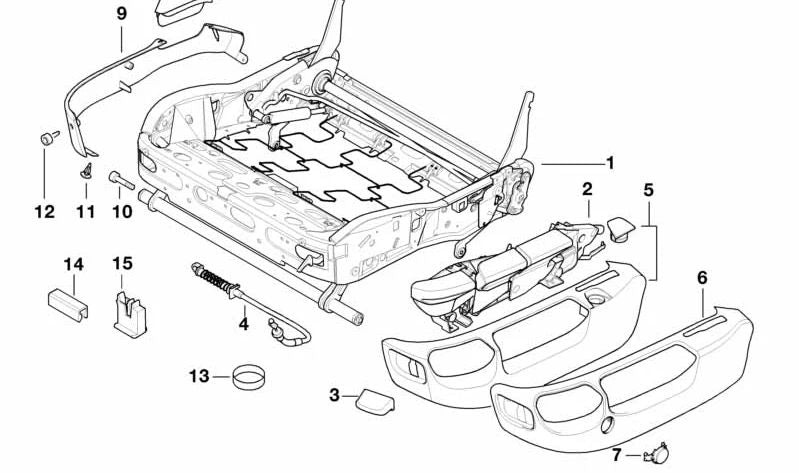 Clip para BMW E39, E38 (OEM 52108221512). Original BMW