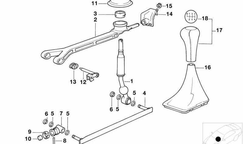 LEVER DROIT OEM 25111222188 pour BMW E34. BMW d'origine.