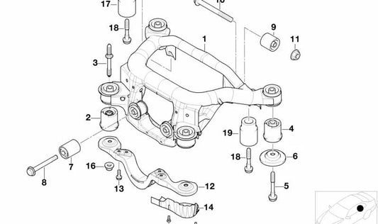 Amortiguador de vibraciones para BMW Serie 3 E46 (OEM 33326764134). Original BMW