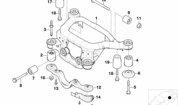 Amortiguador de vibraciones para BMW Serie 3 E46 (OEM 33326764134). Original BMW