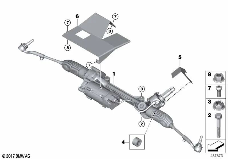 Tornillo de ASA para BMW Serie 1 E81, E82, E87, E87N, E88, Serie 2 F87, F87N, Serie 3 E90, E90N, E91, E91N, E92, E92N, E93, E93N, F80, Serie 4 F82, F82N, F83, F83N, X1 E84, Z4 E89 (OEM 32106773068). Original BMW