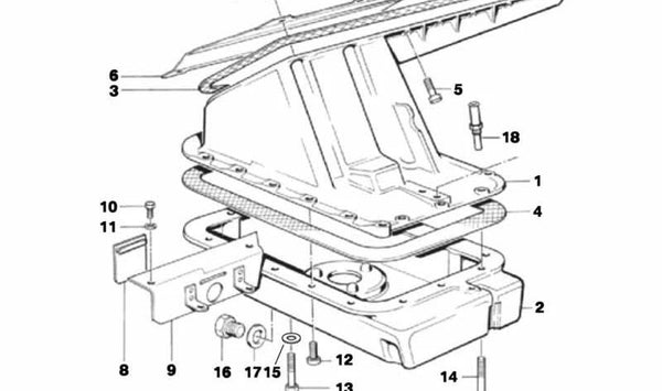 Sumpfwanne para BMW F07, F10, F11, F06, F12, F13, F01N, F02N (OEM 11131311391). Original BMW