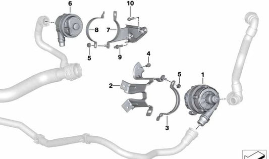 Soporte de fijación OEM 11517935184 para BMW G42, G20, G21, G22, G23, G26, G01, G02, G05, G06, G07, G29. Original BMW.