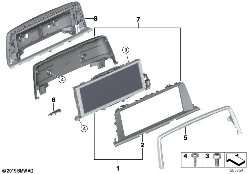 Juego de Molduras para BMW Serie 6 F06, F12, F13 (OEM 65509292449). Original BMW