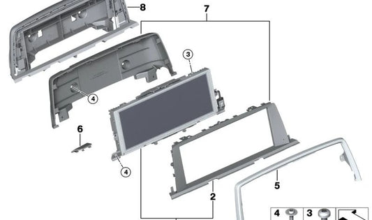 Central Information Display (CID) OEM 65509284975 for BMW F06, F12, F13. Original BMW