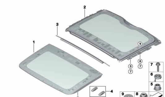 Mecanismo ajustable (pasivo) OEM 54107470097 para BMW G38, G12. Original BMW.