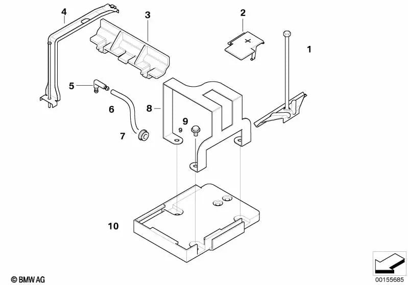 Battery adapter for BMW Z4 E85, E86 (OEM 61216916634). Original BMW