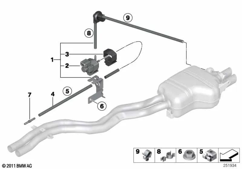 Válvula de cambio eléctrico con soporte para BMW Z4 E89 (OEM 18307613666). Original BMW