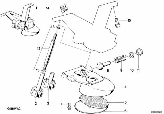 Tapa de la bomba de aceite para BMW Serie 3 E21, E30 Serie 5 E28, E34 (OEM 11411273084). Original BMW