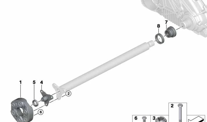 Flange centrador para BMW E53 (OEM 26201227191). Original BMW