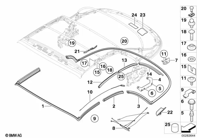 Distanciero 2,0 para BMW Serie 1 E88 (OEM 54347219106). Original BMW