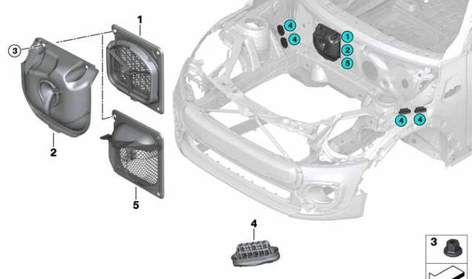 Tubo de drenagem de águas residuais OEM 64119304296 para BMW F40, F44, F45, F46, F48, F39, MINI F55, F56, F57, F54, F60. BMW/mini original.