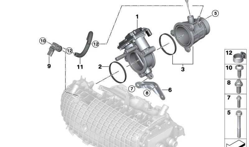 Soporte OEM 11618603880 para BMW i8 I12, I15. Original BMW.