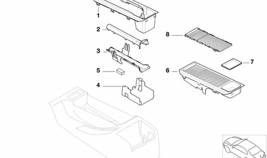 Guía de Cable Inferior para BMW E46 (OEM 51167000476). Original BMW