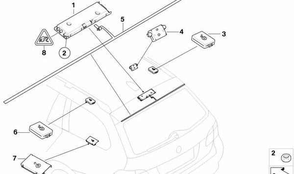 Tuerca OEM 07147120461 para BMW E61, E63, E64. Original BMW.