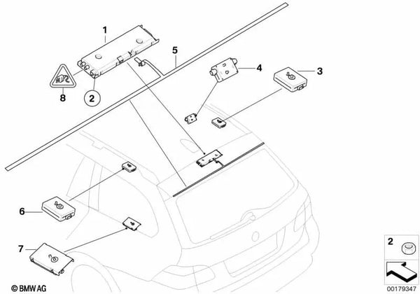 Amplificador de Antena para BMW E61, E61N (OEM 65209166255). Original BMW.