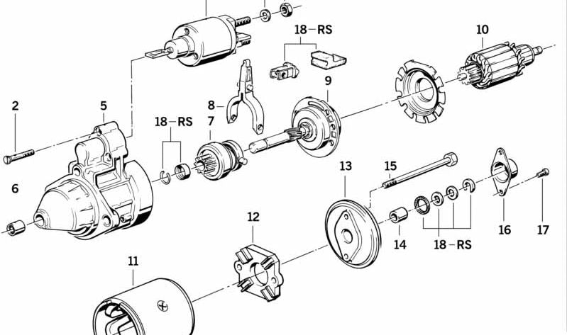 Polea de alternador OEM 12411726031 para BMW E24, E28, E30, E32, E34. Original BMW.