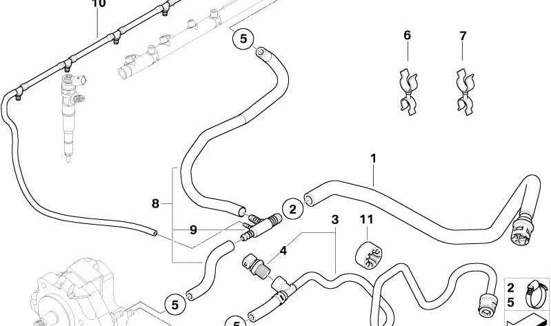 Piezas de distribución para BMW E60, E61, E65, E66. Originales BMW.