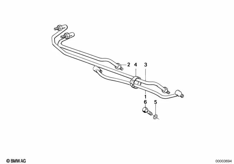 Hollow screw for BMW Series 3 E30 (OEM 32131128698). Genuine BMW