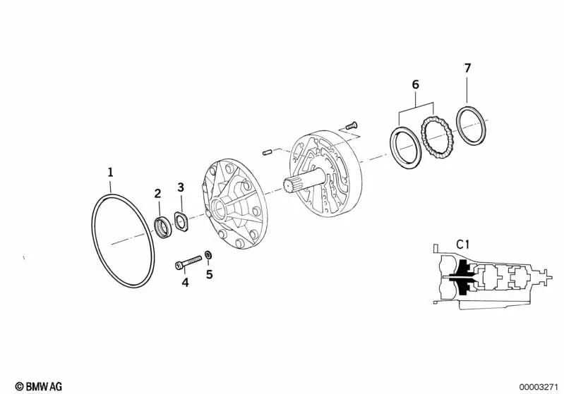 O-Ring para BMW Serie 3 E36, E46, E90, E91, E92, E93, Serie 5 E34, E39, E60, E61, Serie 6 E63, E64, Serie 7 E32, E38, E65, F01, F02, X3 E83, X5 E53, E70, X6 E71, Z4 E85 (OEM 24311219166). Original BMW