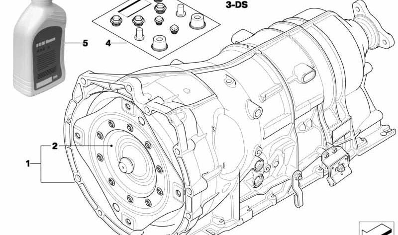 Convertidor de par para BMW Serie 5 E60, E61 (OEM 24407551821). Original BMW.