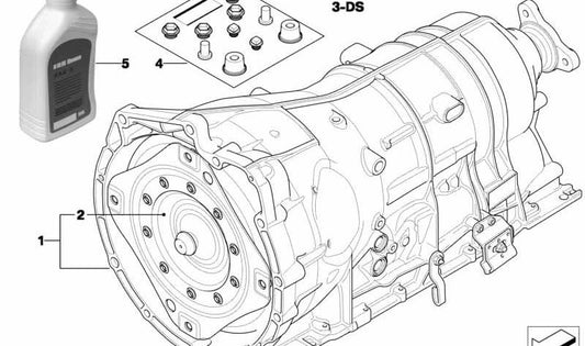 Convertidor de par para BMW Serie 5 E60, E61 (OEM 24407551821). Original BMW.