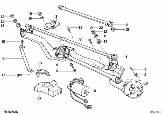 Tuerca hexagonal para BMW E31 (OEM 61611383434). Original BMW