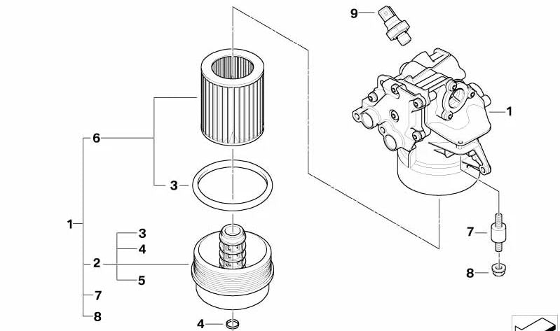 SILENTBLOCK OEM 1142783556 for BMW E60, E61, E63, E64. Original BMW.