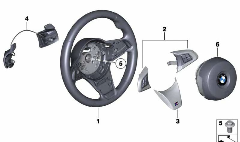 M-Sport Multifunktionsschalter-Set für BMW Z4 E89 (OEM 61317845541). Original BMW