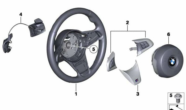 Juego de Interruptores Multifunción M-Sport para BMW Z4 E89 (OEM 61317845541). Original BMW