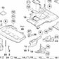 Cubierta del compartimento del motor inferior izquierda para BMW Serie 5 E39 (OEM 51717008689). Original BMW