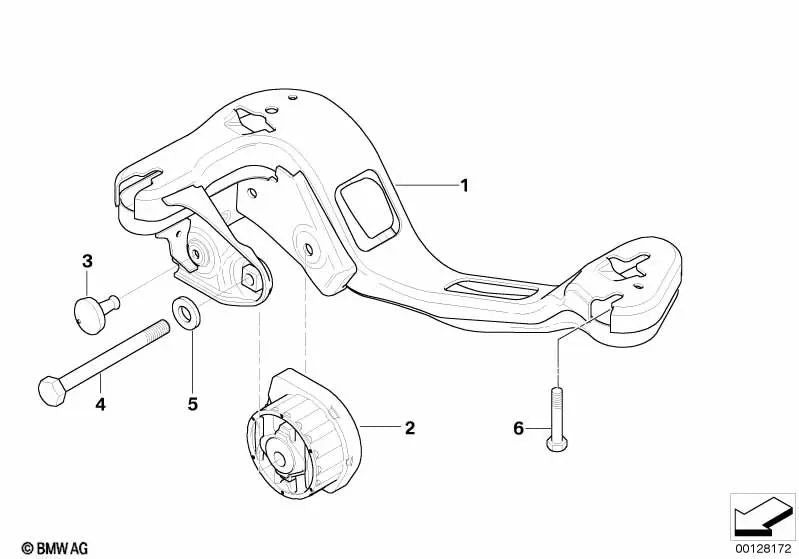 Soporte de transmisión para BMW E83 (OEM 22313451444). Original BMW.