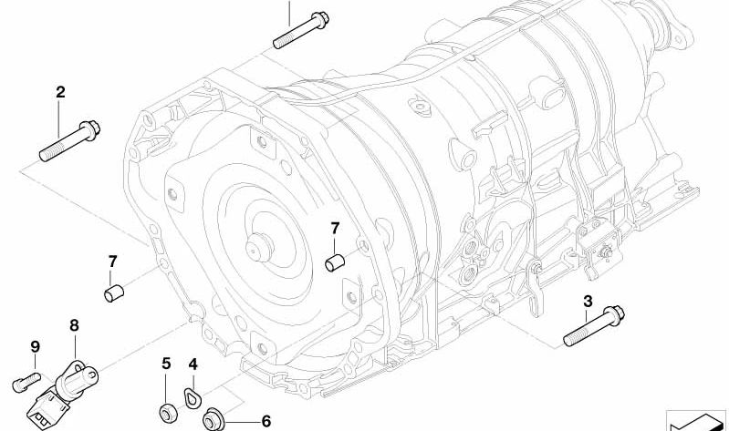 Sensor de Revoluciones del Cigüeñal para BMW E65 (OEM 12142296182). Original BMW